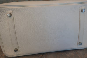 HERMES／エルメス バーキン35 トリヨンクレマンス ホワイト □R刻印 ハンドバッグ 700050002