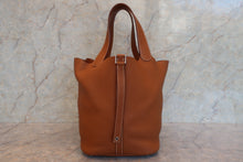 Load image into Gallery viewer, HERMES PICOTIN LOCK GM Clemence leather Gold □P Engraving Hand bag 700120036

