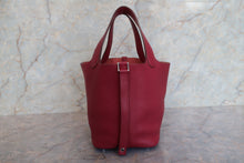 将图片加载到图库查看器，HERMES PICOTIN LOCK PM Clemence leather Ruby □R刻印 Hand bag 800010059
