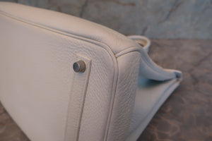 HERMES／エルメス バーキン35 トリヨンクレマンス ホワイト □R刻印 ハンドバッグ 700050002