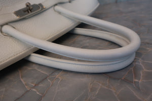 HERMES／エルメス バーキン35 トリヨンクレマンス ホワイト □R刻印 ハンドバッグ 700050002