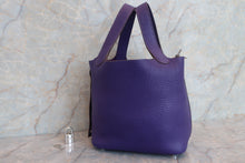 将图片加载到图库查看器，HERMES PICOTIN LOCK PM Clemence leather Ultra Violet Hand bag 600090083
