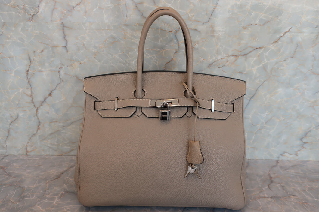 HERMES／エルメス バーキン35 トゴ トゥルティエールグレー □M刻印 ハンドバッグ 700070013
