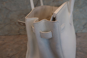 HERMES／エルメス バーキン35 トリヨンクレマンス ホワイト □R刻印 ハンドバッグ 700050002