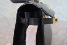 Load image into Gallery viewer, HERMES MINI KELLY 20 Box carf leather Black □A Engraving Shoulder bag 800060207
