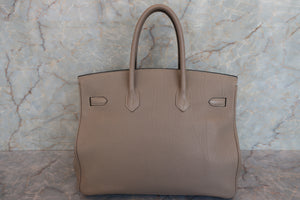 HERMES／エルメス バーキン35 トゴ トゥルティエールグレー □M刻印 ハンドバッグ 700070013