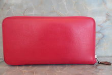 将图片加载到图库查看器，HERMES Azapp Long Silkin Epsom leather/Silk Rose extreme A刻印 Wallet 600060129
