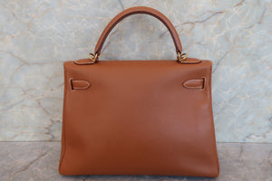 HERMES／エルメス ケリー32 クシュベル ゴールド □E刻印 ショルダーバッグ 700080069
