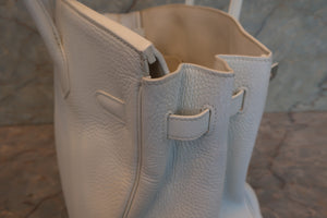 HERMES／エルメス バーキン35 トリヨンクレマンス ホワイト □R刻印 ハンドバッグ 700050002