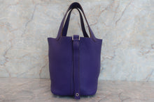 将图片加载到图库查看器，HERMES PICOTIN LOCK PM Clemence leather Ultra Violet Hand bag 600090083
