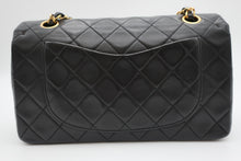 Load image into Gallery viewer, CHANEL Matelasse Double Flap Double Chain shoulder bag Lambskin Black/Gold hardware Shoulder bag 800090147
