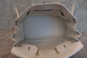 HERMES／エルメス バーキン35 トリヨンクレマンス ホワイト □R刻印 ハンドバッグ 700050002
