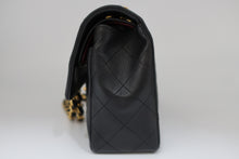 Load image into Gallery viewer, CHANEL Matelasse Double Flap Double Chain shoulder bag Lambskin Black/Gold hardware Shoulder bag 800090147
