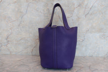 将图片加载到图库查看器，HERMES PICOTIN LOCK PM Clemence leather Ultra Violet Hand bag 600090083
