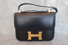将图片加载到图库查看器，HERMES CONSTANCE 24 Box carf leather Black □C刻印 Shoulder bag 800060196
