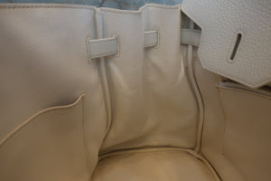 HERMES／エルメス バーキン35 トリヨンクレマンス ホワイト □R刻印 ハンドバッグ 700050002