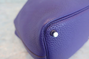 HERMES PICOTIN LOCK PM Clemence leather Ultra Violet Hand bag 600090083