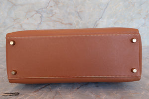 HERMES／エルメス ケリー32 クシュベル ゴールド □E刻印 ショルダーバッグ 700080069