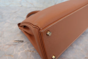 HERMES／エルメス ケリー32 クシュベル ゴールド □E刻印 ショルダーバッグ 700080069