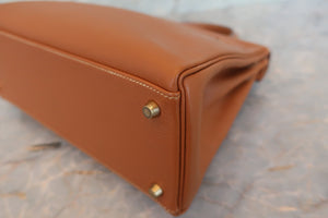 HERMES／エルメス ケリー32 クシュベル ゴールド □E刻印 ショルダーバッグ 700080069