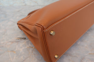 HERMES／エルメス ケリー32 クシュベル ゴールド □E刻印 ショルダーバッグ 700080069