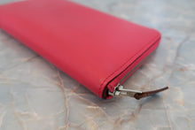 将图片加载到图库查看器，HERMES Azapp Long Silkin Epsom leather/Silk Rose extreme A刻印 Wallet 600060129
