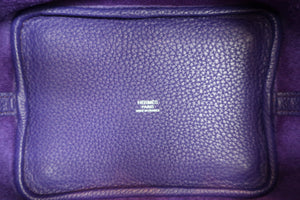 HERMES PICOTIN LOCK PM Clemence leather Ultra Violet Hand bag 600090083