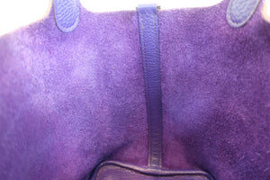 HERMES PICOTIN LOCK PM Clemence leather Ultra Violet Hand bag 600090083