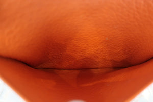HERMES LINDY 30 Bi-color Clemence leather Orange/Parchemin □M Engraving Shoulder bag 600060003