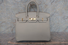 将图片加载到图库查看器，HERMES BIRKIN 25 Togo leather Pearl gray T刻印 Hand bag 600100104
