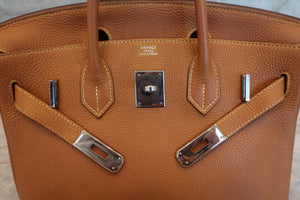 HERMES／エルメス バーキン30 トゴ ゴールド □K刻印 ハンドバッグ 700090082