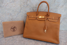 Load image into Gallery viewer, HERMES BIRKIN 40 Ardennes leather Natural sable □C Engraving Hand bag 600090088
