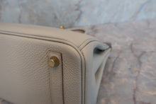 将图片加载到图库查看器，HERMES BIRKIN 25 Togo leather Pearl gray T刻印 Hand bag 600100104
