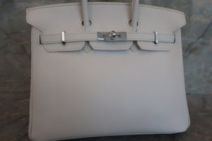 HERMES／エルメス バーキン25 ヴォーエプソン ホワイト □N刻印 ハンドバッグ 700060308
