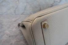 将图片加载到图库查看器，HERMES BIRKIN 25 Togo leather Pearl gray T刻印 Hand bag 600100104
