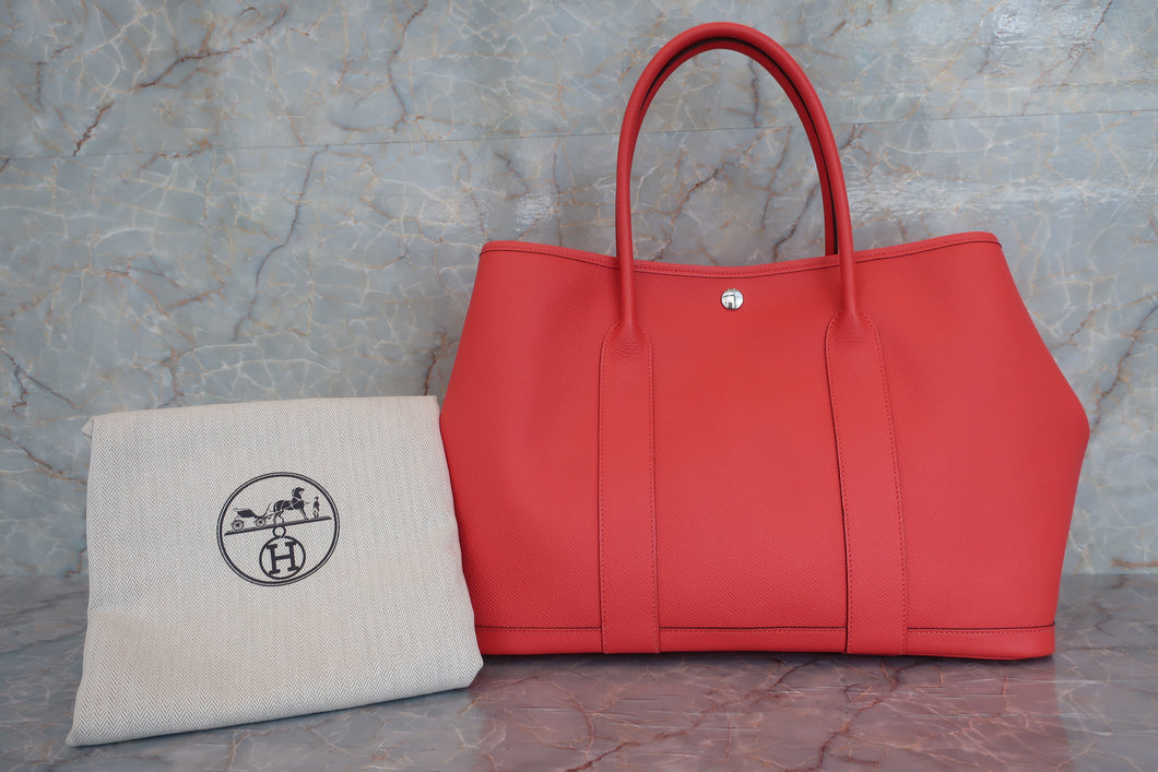 HERMES GARDEN PARTY PM Epsom leather Rose jaipur Y刻印 Tote bag 600050207