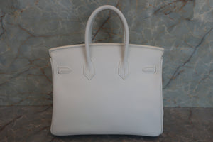 HERMES／エルメス バーキン25 ヴォーエプソン ホワイト □N刻印 ハンドバッグ 700060308
