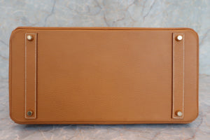 HERMES／エルメス バーキン40 アルデンヌ ナチュラルサブレ □C刻印 ハンドバッグ 600090088