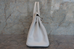 HERMES／エルメス バーキン25 ヴォーエプソン ホワイト □N刻印 ハンドバッグ 700060308
