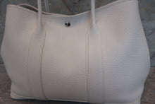 Load image into Gallery viewer, HERMES GARDEN PARTY PM Negonda leather White T Engraving Tote bag 600040143

