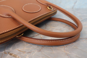 HERMES／エルメス ボリード35 クシュベル ゴールド 〇Z刻印 ショルダーバッグ 700080086