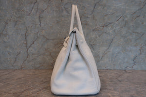 HERMES／エルメス バーキン35 トリヨンクレマンス ホワイト □L刻印 ハンドバッグ 700070141