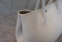 Load image into Gallery viewer, HERMES GARDEN PARTY PM Negonda leather White T Engraving Tote bag 600040143
