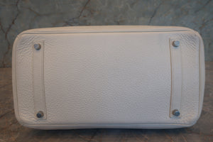 HERMES／エルメス バーキン35 トリヨンクレマンス ホワイト □L刻印 ハンドバッグ 700070141