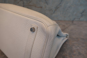 HERMES／エルメス バーキン35 トリヨンクレマンス ホワイト □L刻印 ハンドバッグ 700070141