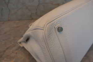 HERMES／エルメス バーキン35 トリヨンクレマンス ホワイト □L刻印 ハンドバッグ 700070141