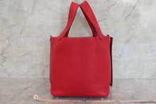 将图片加载到图库查看器，HERMES PICOTIN LOCK PM Clemence leather Rouge casaque C刻印 Hand bag 600070063
