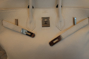 HERMES／エルメス バーキン35 トリヨンクレマンス ホワイト □L刻印 ハンドバッグ 700070141