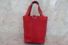 将图片加载到图库查看器，HERMES PICOTIN LOCK PM Clemence leather Rouge casaque C刻印 Hand bag 600070063
