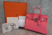 将图片加载到图库查看器，HERMES BIRKIN 25 Swift leather Rose azalee C刻印 Hand bag 600090247
